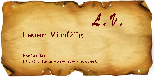 Lauer Virág névjegykártya
