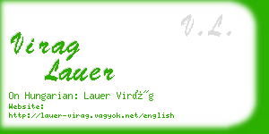 virag lauer business card